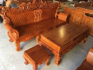 Bộ Bàn Ghế Hoàng Gia Mặt Liền của Đồ Gỗ Phạm Gia