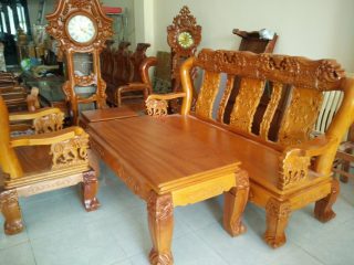 Bộ Bàn Ghế Minh Quốc Voi Tay 10 của Đồ Gỗ Phạm Gia