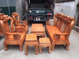Bộ Bàn Ghế Giả Cổ Trạm Đào của Đồ Gỗ Phạm Gia