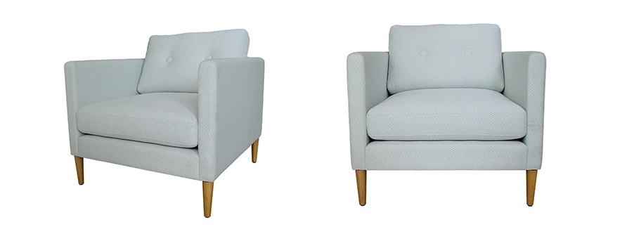Sofa Roma 2 chỗ + 1 armchair Mẫu 2 Màu Trắng Xanh của Đồ Gỗ Phạm Gia