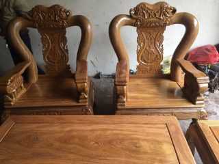 Bộ Bàn Ghế Trạm Voi của Đồ Gỗ Phạm Gia