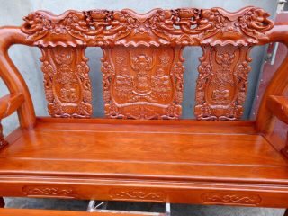 Bộ Bàn Ghế Quốc Voi Gỗ Hương Đá của Đồ Gỗ Phạm Gia