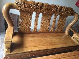 Bộ Bàn Ghế Trạm Voi của Đồ Gỗ Phạm Gia