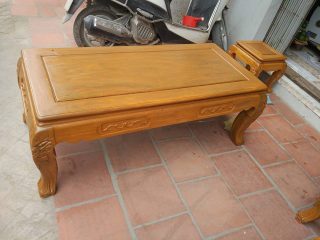 Bộ Bàn Ghế Trạm Đào Gỗ Lim của Đồ Gỗ Phạm Gia