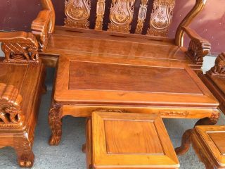 Bộ Bàn Ghế Trạm Voi của Đồ Gỗ Phạm Gia