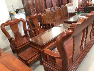 Bộ Bàn Ghế Triện Gỗ Gõ Đỏ Tay 10 của Đồ Gỗ Phạm Gia