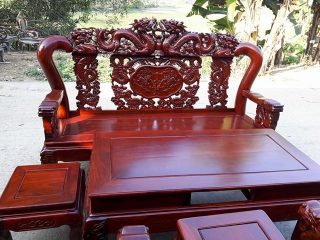 Bộ Bàn Ghế Rồng Trầu của Đồ Gỗ Phạm Gia