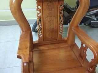 Bộ Bàn Ghế Giả Cổ Trạm Quốc Đào của Đồ Gỗ Phạm Gia