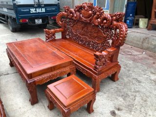 Bộ Bàn Ghế Rồng Khuỳnh của Đồ Gỗ Phạm Gia