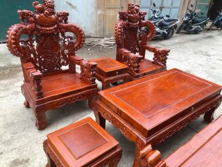 Bộ Bàn Ghế Rồng Khuỳnh của Đồ Gỗ Phạm Gia