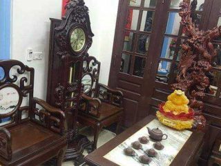 Bộ Bàn Ghế Móc Mỏ Khảm Đá của Đồ Gỗ Phạm Gia