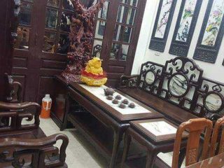 Bộ Bàn Ghế Móc Mỏ Khảm Đá của Đồ Gỗ Phạm Gia