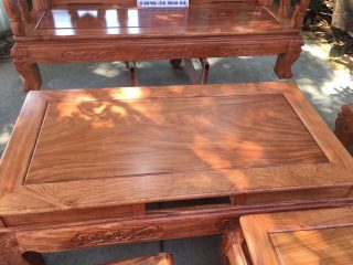 Bộ Bàn Ghế Đào Tay 12 Gỗ Hương Vân của Đồ Gỗ Phạm Gia