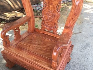 Bộ Bàn Ghế Đào Tay 12 Gỗ Hương Vân của Đồ Gỗ Phạm Gia