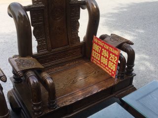 Bàn Ghế Tần Thủy Hoàng 6 món gỗ mun đuôi công của Đồ Gỗ Phạm Gia