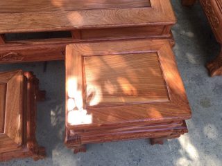 Bộ Bàn Ghế Đào Tay 12 Gỗ Hương Vân của Đồ Gỗ Phạm Gia