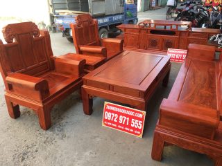 Bộ bàn ghế Âu Á chương voi 6 món gỗ hương đá vân siêu đẹp có chất lượng cao cấp, bền bỉ