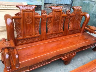 Mặt sau bộ bàn ghế 6 món Tần Thủy Hoàng