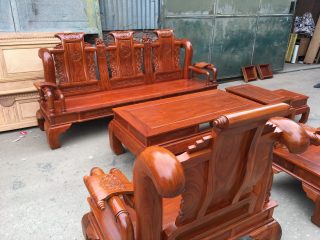 Bộ bàn ghế tay cột 12 Tần Thủy Hoàng 6 món