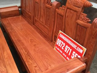 Bộ bàn ghế Âu Á hộp gỗ hương đá chương cuốn thư 6 món (Anh Hải, Hà Nội)