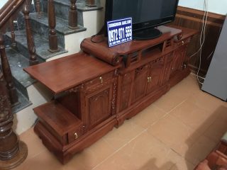 Kệ tivi hàm ếch 1m8 gỗ hương đá (Cô Nhàn, Thái Nguyên)