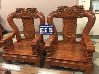 Bộ bàn ghế Minh quốc voi tay 12 gỗ hương đá 6 món (Anh Thực, Hà Nội)