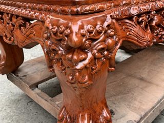 Bộ bàn ghế Nghê Bảo Đỉnh Phượng Hóa 10 món gỗ hương đá (Anh Cảnh, Lào Cai)