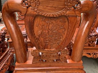 Bộ bàn ghế Nghê Bảo Đỉnh Phượng Hóa 10 món gỗ hương đá (Anh Cảnh, Lào Cai)