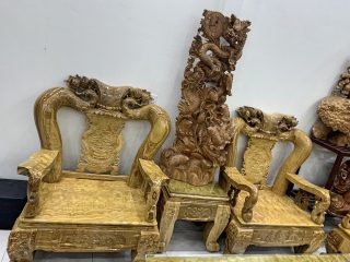 Bộ ghế 10 món mẫu quốc đào nu nghiến hàng siêu khủng (Anh Toản, Hà Nội)