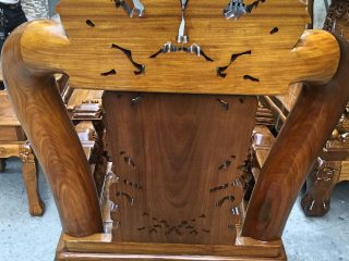 Bộ bàn ghế Rồng Chầu tay cột 12 gỗ cẩm vàng (Anh Bảo, Sơn La) yêu cầu của anh Bảo ở Sơn La