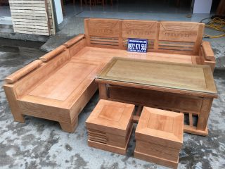 Bộ sofa góc gỗ sồi Nga (Bác Nam, Hà Nội)