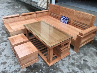 Bộ sofa góc gỗ sồi Nga (Bác Nam, Hà Nội)
