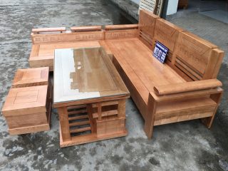 Bộ sofa góc gỗ sồi Nga (Bác Nam, Hà Nội)