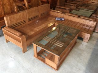 Bộ sofa góc gỗ sồi Nga (Bác Nam, Hà Nội)