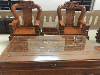 Bộ bàn ghế Minh quốc voi chiến gỗ cẩm chỉ (Anh Đăng, Phú Thọ)
