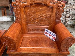 Bộ bàn ghế Khổng Tử gỗ hương đá 6 món (Chú Ninh, Phú Thọ)