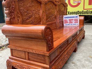 Bộ bàn ghế Khổng Tử gỗ hương đá 6 món (Chú Ninh, Phú Thọ)