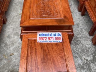 Bộ bàn ghế Khổng Tử gỗ hương đá 6 món (Chú Ninh, Phú Thọ)