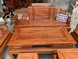 Bộ bàn ghế Sơn Thủy gỗ hương đá 6 món (Anh Quyết, Nghệ An)