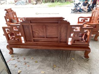 Bộ bàn ghế Sơn Thủy gỗ hương đá 6 món (Anh Quyết, Nghệ An)