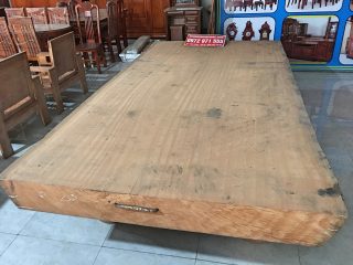 Chiếu ngựa nguyên tấm gỗ xoan đào 260x160x20cm (Anh Khoát, Phú Thọ)