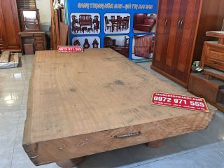 Chiếu ngựa nguyên tấm gỗ xoan đào 260x160x20cm (Anh Khoát, Phú Thọ)