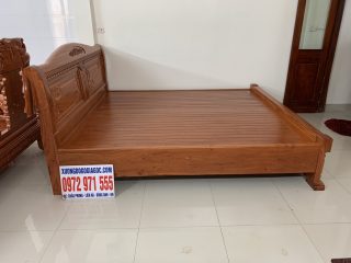 Giường ngủ 1m8x2m gỗ hương đá hàng siêu dày dặn (Bác Lương, Quảng Ninh)