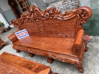 Bộ bàn ghế Hoàng Gia 6 món gỗ hương đá (Anh Quang, Thái Nguyên)