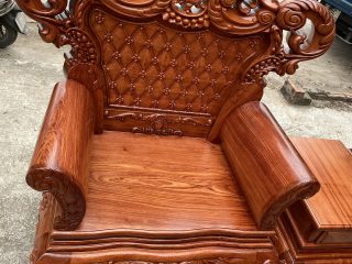 Bộ bàn ghế Hoàng Gia 6 món gỗ hương đá (Anh Quang, Thái Nguyên)