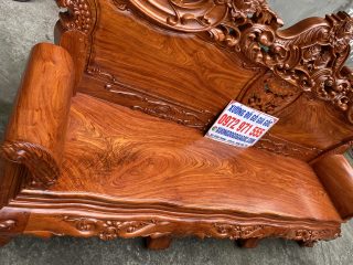 Bộ bàn ghế Hoàng Gia v3 gỗ hương đá vách trơn siêu vân (Anh Giang, Hà Nội)