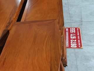 Kệ tivi cột nho 2m4 gỗ gõ đỏ cà te (Anh Thăng, Hải Dương)