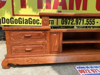 Kệ tivi sofa 2m4 gỗ hương đá hàng vip chọn vân siêu đẹp