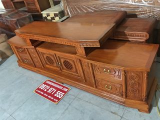 Kệ vát 2m4 gỗ gõ đỏ cà te (Chị Tuyến, Ninh Bình)