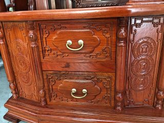 Kệ vát 2m4 đồng tiền gỗ hương đá rất sang trọng (Anh Danh, Hà Nội)